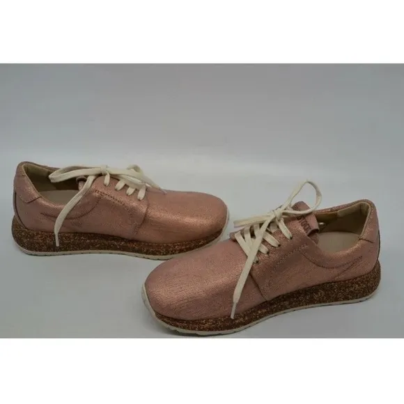 BIRKENSTOCK 1010976 WRIGLEY WOMEN METALLIC ROSE LEATHER SHOES SZ 36 US 5-5.5 M