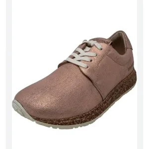 BIRKENSTOCK 1010976 WRIGLEY WOMEN METALLIC ROSE LEATHER SHOES SZ 36 US 5-5.5 M
