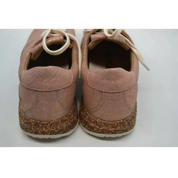 BIRKENSTOCK 1010976 WRIGLEY WOMEN METALLIC ROSE LEATHER SHOES SZ 36 US 5-5.5 M