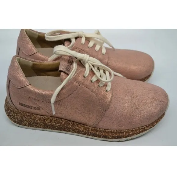 BIRKENSTOCK 1010976 WRIGLEY WOMEN METALLIC ROSE LEATHER SHOES SZ 36 US 5-5.5 M