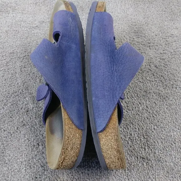 Birkenstock Arizona Mens Size 10 Shoes Blue Purple Suede 2 Strap Buckle Slip On