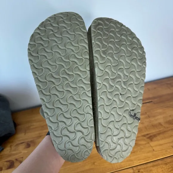 Birkenstock Boston Clog Sage Green Suede Leather Slip Ons Size 43