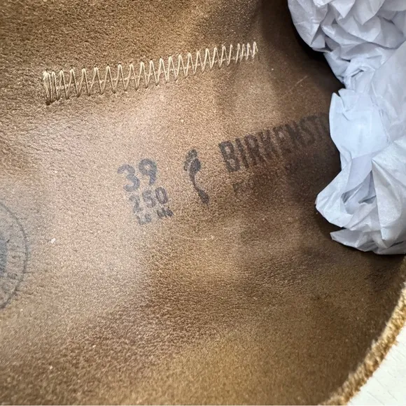 Birkenstock Buckley Suede Clog women’s 39 EU Slip On Shoes Neutral Tea