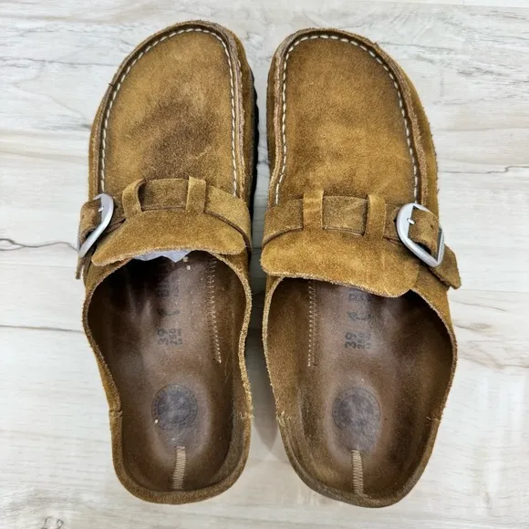 Birkenstock Buckley Suede Clog women’s 39 EU Slip On Shoes Neutral Tea