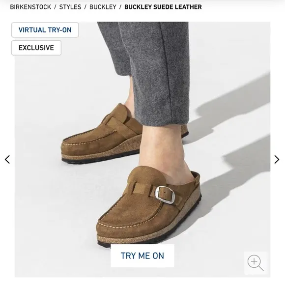 Birkenstock Buckley Suede Clog women’s 39 EU Slip On Shoes Neutral Tea