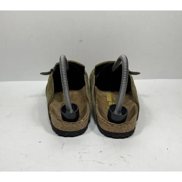 Birkenstock Eaton Slip On Casual Clog Green Suede Shoes Women's Size 7 N