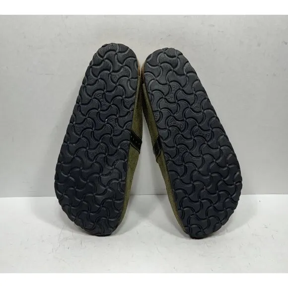 Birkenstock Eaton Slip On Casual Clog Green Suede Shoes Women's Size 7 N