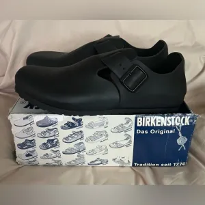 Birkenstock Men's London Leather Shoes, Men’s Size 12, Black
