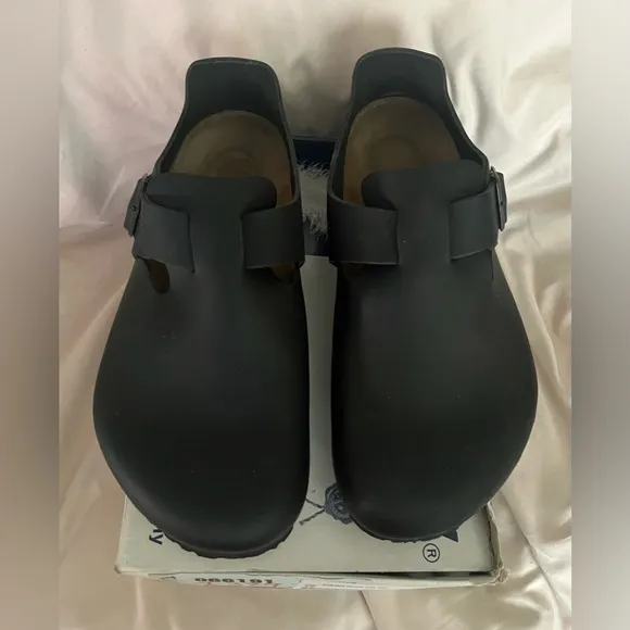 Birkenstock Men's London Leather Shoes, Men’s Size 12, Black