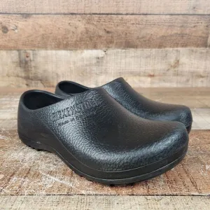 Birkenstock Profi-Birki Professional Women Sz 7 EU 38 Black Slip On Clog Shoes
