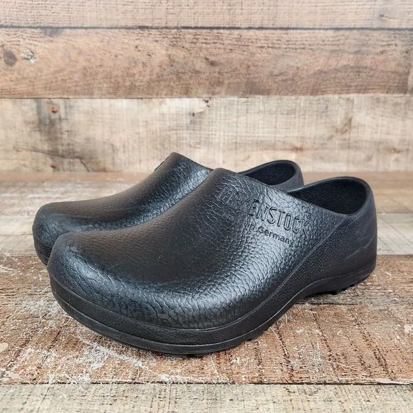 Birkenstock Profi-Birki Professional Women Sz 7 EU 38 Black Slip On Clog Shoes