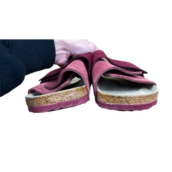 Birkenstock suede KYOTO burgundy