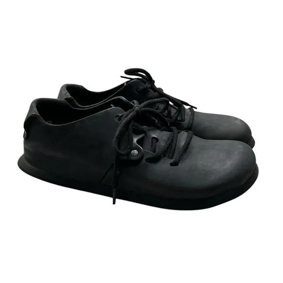 Birkenstock Women’s Montana Black Oiled Leather LaceUp Closed Toe Shoes - 6 / 37