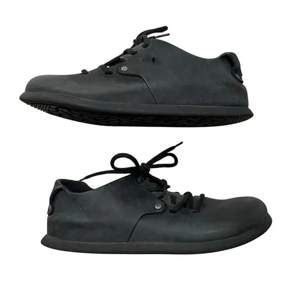 Birkenstock Women’s Montana Black Oiled Leather LaceUp Closed Toe Shoes - 6 / 37