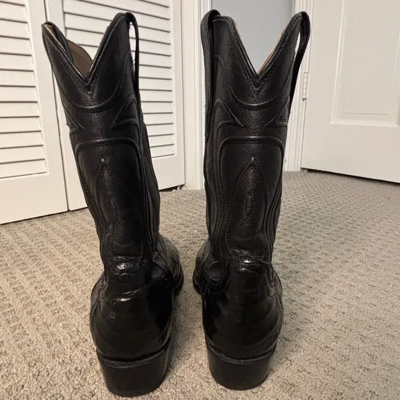 Black Cayman Leather Tecovas Boots