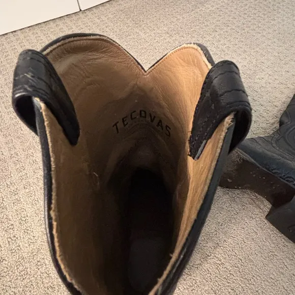 Black Cayman Leather Tecovas Boots