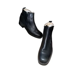 Black Leather Men's Boots New World