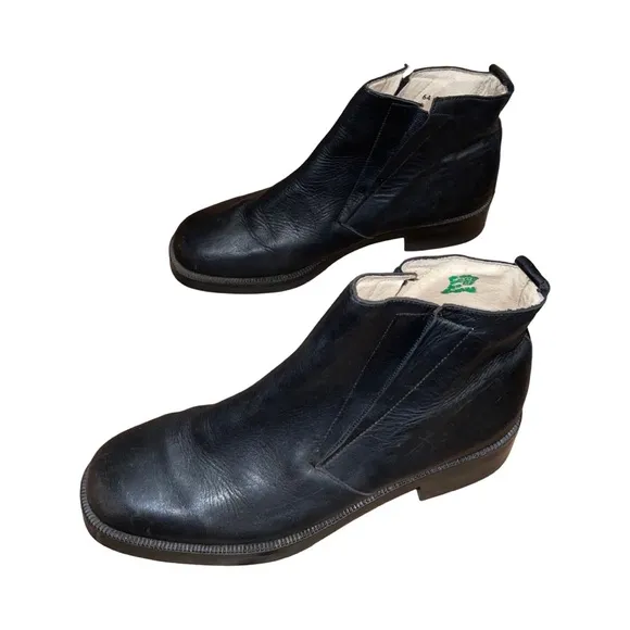 Black Leather Men's Boots New World