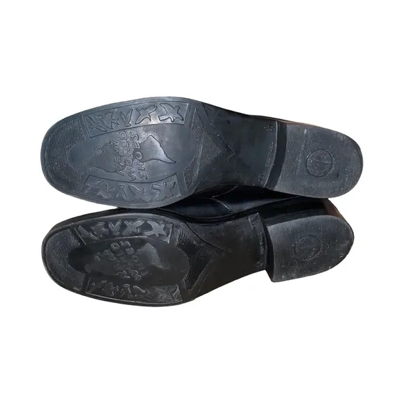 Black Leather Men's Boots New World