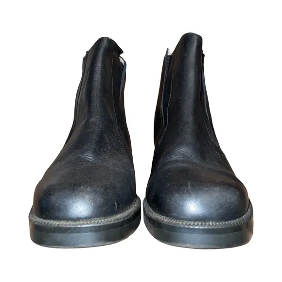 Black Leather Men's Boots New World