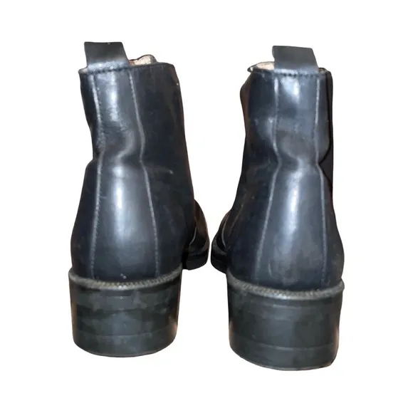 Black Leather Men's Boots New World