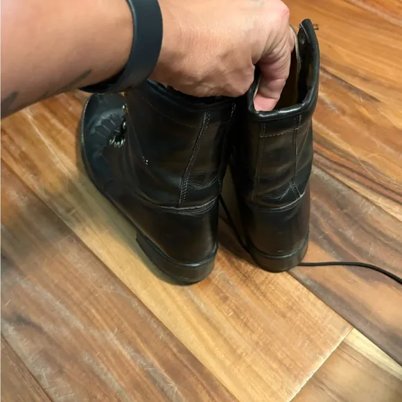 Black Leather Texas American made  Men's Boots size 6.5