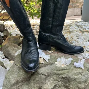 Black Western Cowboy Boots Lucchese in great condition