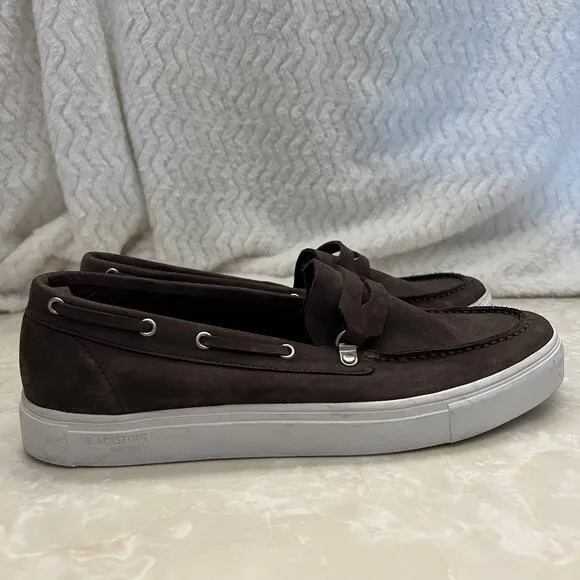 Blackstone Taupe Brown Grey Suede Slip On Loafer Casual Shoes Mens 44