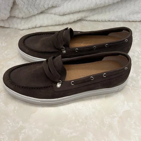 Blackstone Taupe Brown Grey Suede Slip On Loafer Casual Shoes Mens 44