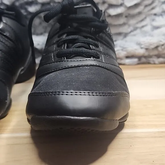 BLOCH WOMAN'S TRINITY BLACK LEATHER SPLIT SOLE DANCE SNEAKER NWOB🎶LETS DANCE🎶
