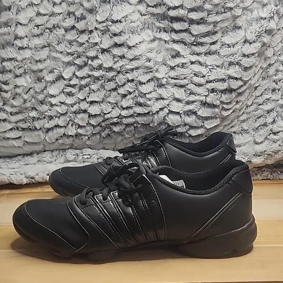 BLOCH WOMAN'S TRINITY BLACK LEATHER SPLIT SOLE DANCE SNEAKER NWOB🎶LETS DANCE🎶