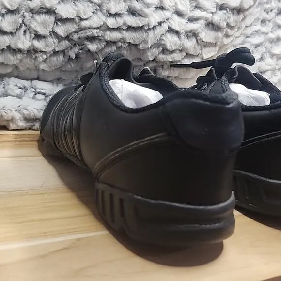 BLOCH WOMAN'S TRINITY BLACK LEATHER SPLIT SOLE DANCE SNEAKER NWOB🎶LETS DANCE🎶