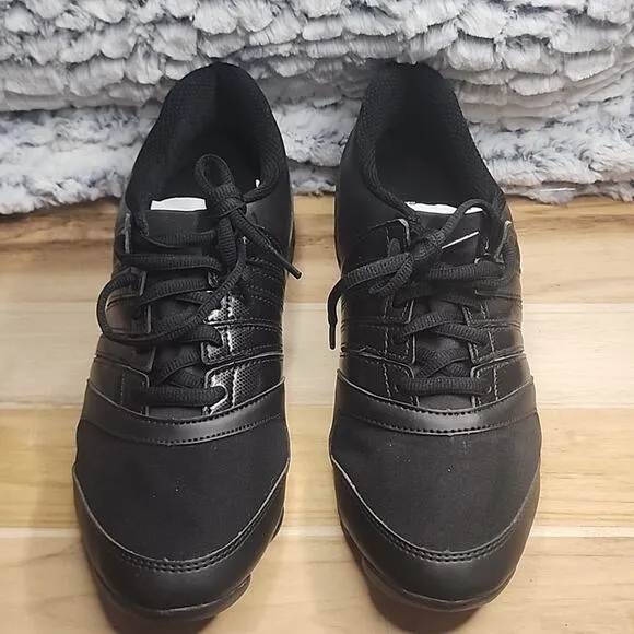 BLOCH WOMAN'S TRINITY BLACK LEATHER SPLIT SOLE DANCE SNEAKER NWOB🎶LETS DANCE🎶