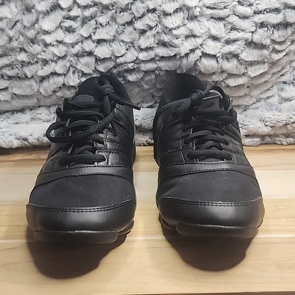 BLOCH WOMAN'S TRINITY BLACK LEATHER SPLIT SOLE DANCE SNEAKER NWOB🎶LETS DANCE🎶