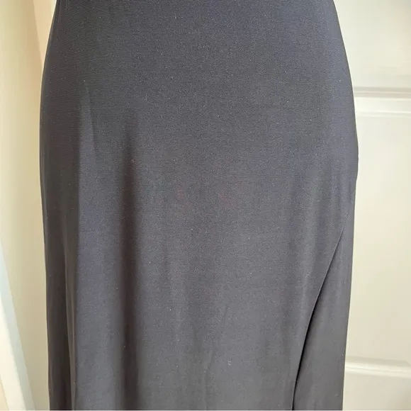 Blondie Nites Open Back Illusion Beaded Waist Dress Black Sz 5
