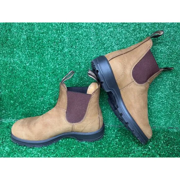 BLUNDSTONE Saddle Brown Leather Chelsea All Terrain Boots Women's US 7 AUS 4