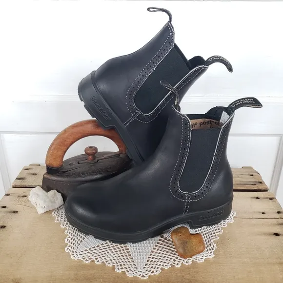 Blundstone Voltan Black #1448 High Top Boots Ankle Booties Brogue AU 3½ | 6-6.5