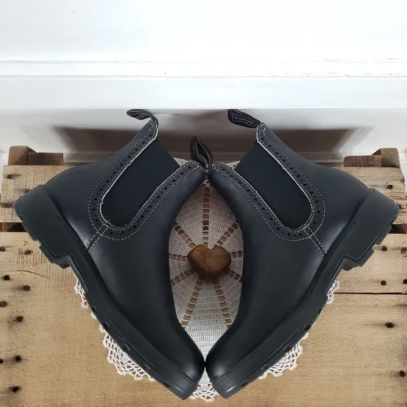 Blundstone Voltan Black #1448 High Top Boots Ankle Booties Brogue AU 3½ | 6-6.5
