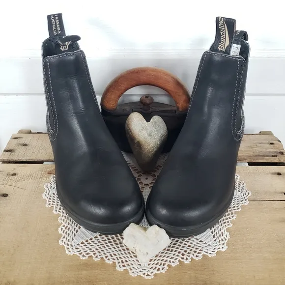 Blundstone Voltan Black #1448 High Top Boots Ankle Booties Brogue AU 3½ | 6-6.5