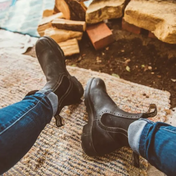 Blundstone Voltan Black #1448 High Top Boots Ankle Booties Brogue AU 3½ | 6-6.5