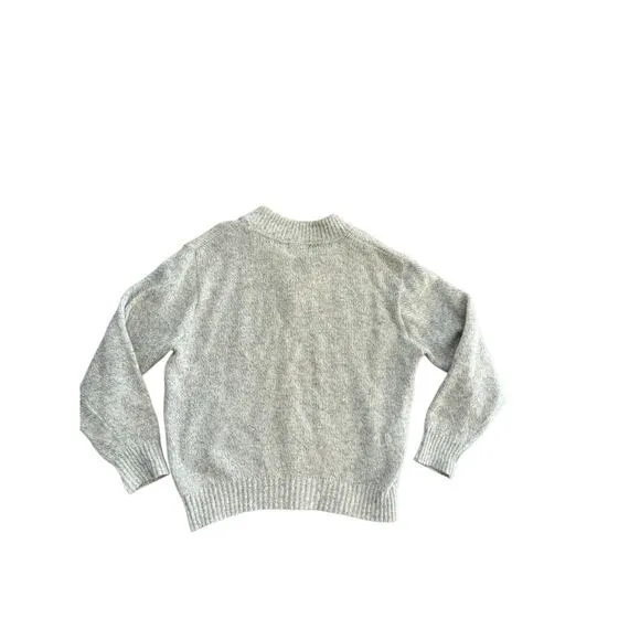 Boat House Row Men's Gray Wool Blended Crew Neck Sweater Size Medium chunky knit