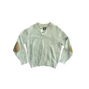 Boat House Row Men's Gray Wool Blended Crew Neck Sweater Size Medium chunky knit
