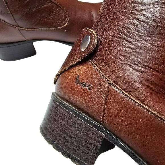 BOC Born Boots Womens Tall Knee High Riding Leather Zip Buckle Size 6