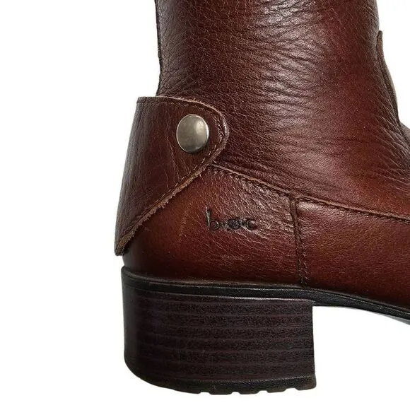 BOC Born Boots Womens Tall Knee High Riding Leather Zip Buckle Size 6