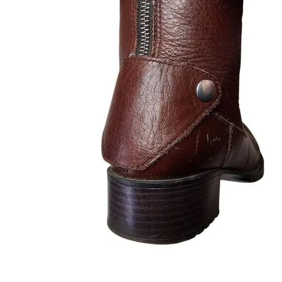 BOC Born Boots Womens Tall Knee High Riding Leather Zip Buckle Size 6