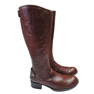BOC Born Boots Womens Tall Knee High Riding Leather Zip Buckle Size 6