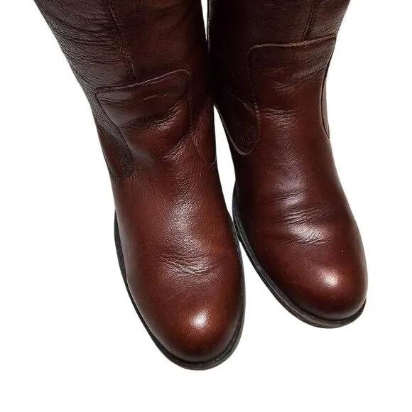 BOC Born Boots Womens Tall Knee High Riding Leather Zip Buckle Size 6