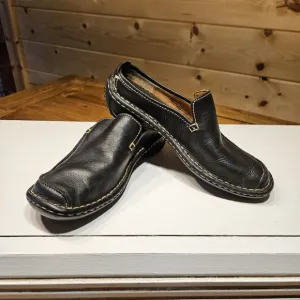 Born Black Leather Slip On Mules SIZE 6