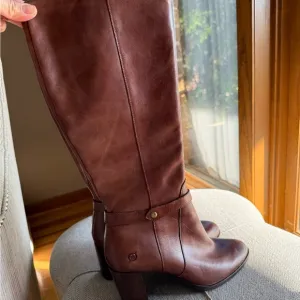 Born Brown Leather Knee-High Boots