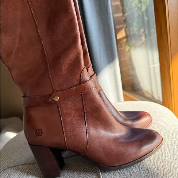 Born Brown Leather Knee-High Boots